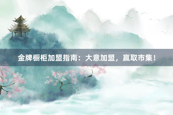 金牌橱柜加盟指南:大意加盟,赢取市集!